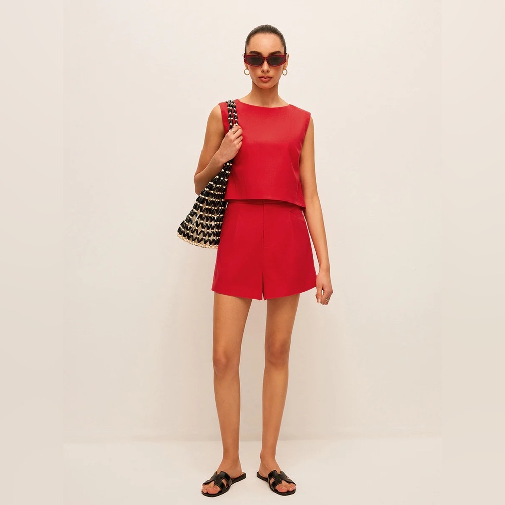 Commense Cotton & Linen Sleeveless Top With Shorts Set